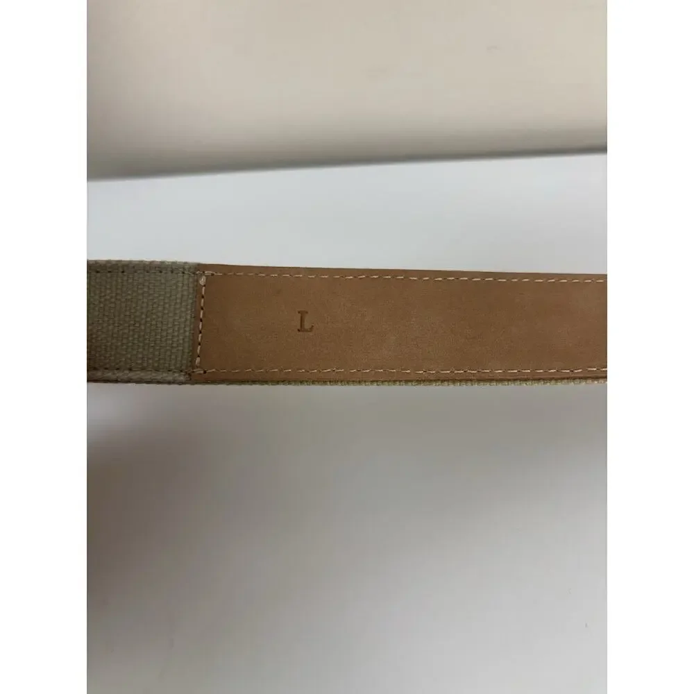 Peter Millar Women’s O-Ring Leather Golf Belt Size Large Brown Tan Spain MS16A69
